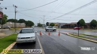 SAMU socorre motociclista vítima de acidente entre carro e moto em Santa Helena