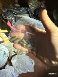 PF e PM apreende drogas e munições na Favela da Sadia em Foz do Iguaçu