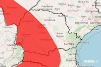 Paraná recebe aviso de grande perigo de tempestades para este domingo (16) em 220 cidades