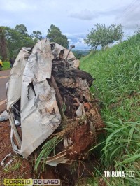 Jovem morre em colisão frontal entre Vera Cruz do Oeste e São Pedro do Iguaçu