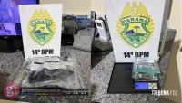 Polícia Militar apreende revólver, munições e droga em comunidade de São Miguel do Iguaçu