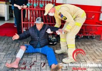 Motociclista fica ferido em acidente entre moto e carro no Três Lagoas