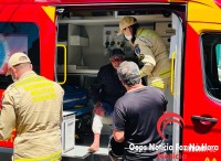 Motociclista fica ferido em acidente entre moto e carro no Três Lagoas