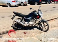 Motociclista fica ferido em acidente entre moto e carro no Três Lagoas