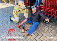 Motociclista fica ferido em acidente entre moto e carro no Três Lagoas