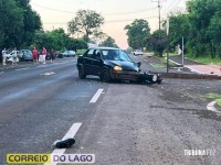Colisão entre veiculo e motocicleta mobiliza SAMU em Santa Helena