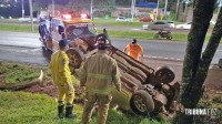 Motorista sai ileso após capotamento de veículo em Ciudad Del Este, no Paraguai