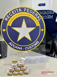 Receita Federal apreende frascos de tirzepatida escondidos em panela elétrica