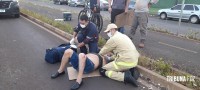 Idoso de 68 anos é socorrido pelo Siate após queda de motocicleta na Av. General Meira