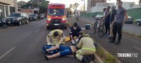 Idoso de 68 anos é socorrido pelo Siate após queda de motocicleta na Av. General Meira