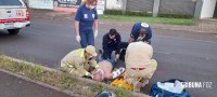 Idoso de 68 anos é socorrido pelo Siate após queda de motocicleta na Av. General Meira