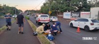 Idoso de 68 anos é socorrido pelo Siate após queda de motocicleta na Av. General Meira