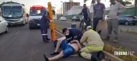 Idoso de 68 anos é socorrido pelo Siate após queda de motocicleta na Av. General Meira