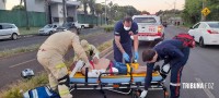 Idoso de 68 anos é socorrido pelo Siate após queda de motocicleta na Av. General Meira