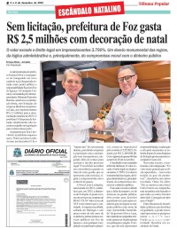 Sem licitação, prefeitura de Foz gasta R$ 2,5 milhões com decoração de natal