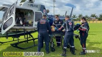 Idoso do Distrito de São Roque em Santa Helena sofre infarto e é transferido de helicóptero