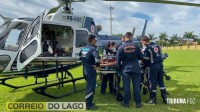 Idoso do Distrito de São Roque em Santa Helena sofre infarto e é transferido de helicóptero