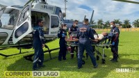 Idoso do Distrito de São Roque em Santa Helena sofre infarto e é transferido de helicóptero