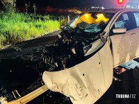 Ford Ka e Ranger colidem de frente e deixam vítimas em estado grave em Foz