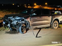 Ford Ka e Ranger colidem de frente e deixam vítimas em estado grave em Foz