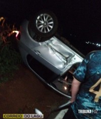 Capotamento mobiliza equipes de resgate em Santa Helena