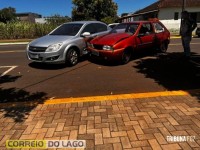 Colisão entre dois veículos é registrada na Rua Paraguai em Santa Helena
