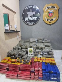 DENARC apreende maconha e haxixe totalizando 291 Kg na BR-277 em Céu Azul