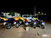 Blitz no centro de Medianeira resulta na apreensão de cinco motocicletas e 16 autuações