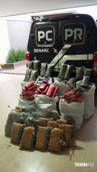 DENARC em ação integrada apreende 141 quilos de maconha armazenados em residência no bairro Jardim Panorama