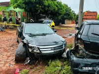 Condutor é morto a facadas após acidente de trânsito no Bairro Cohiguaçu em Foz do Iguaçu 