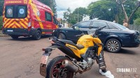 Motociclista fica ferido após colisão no Jardim Eliza I