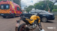 Motociclista fica ferido após colisão no Jardim Eliza I