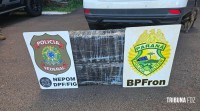 Policia Federal e Policia Militar apreendem 42,6 Kg de maconha na barranca do Rio Paraná em Foz do Iguaçu