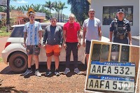 Quatro pessoas presas, veículo apreendido e placas roubadas recuperadas no Paraguai