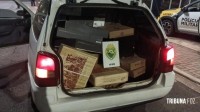 PM apreende veículo com mercadorias de origem estrangeira em Foz do Iguaçu