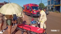 Adolescente é socorrido pelo Siate após colisão na Av. Morenitas