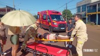 Adolescente é socorrido pelo Siate após colisão na Av. Morenitas