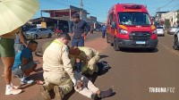 Adolescente é socorrido pelo Siate após colisão na Av. Morenitas