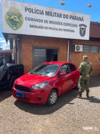BPFRON recupera veículo roubado na área rural em Marechal Cândido Rondon