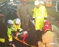 Capotamento na BR-277 deixa mulher em estado grave em São Miguel do Iguaçu