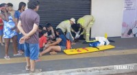 Colisão deixa motociclista ferido na Rua Golfinhos no Bairro Porto Meira