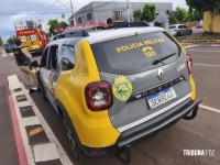 Motociclista fica ferido após acidente de trânsito no centro de Marechal Cândido Rondon