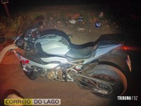 Motociclista perde o controle de uma BMW / S1000 RR e sofre queda na PR-495 em Missal