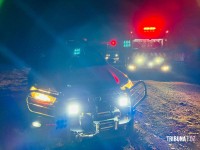 Incêndio atinge ônibus em pátio privado as margens da BR-277 no Bairro Três Lagoas 