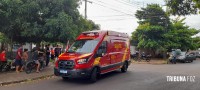 Motociclista é socorrido pelo Siate após colisão no Bairro Porto Meira