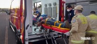 Motociclista fica ferido após queda de moto no Porto Meira