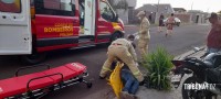 Motociclista fica ferido após queda de moto no Porto Meira