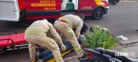 Motociclista fica ferido após queda de moto no Porto Meira