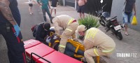 Motociclista fica ferido após queda de moto no Porto Meira