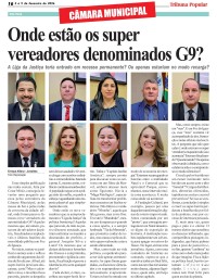 CÂMARA MUNICIPAL: Onde estão os super vereadores denominados G9?